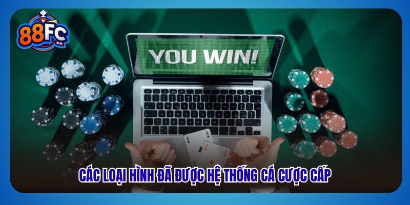 Các loại hình đã được hệ thống cá cược cấp 