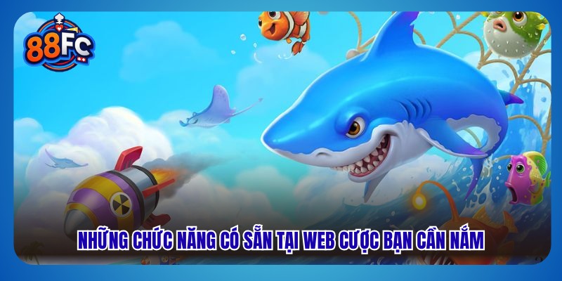 Những chức năng có sẵn tại web cược bạn cần nắm